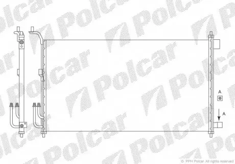 2707K8C1S Радіатор кондиціонера POLCAR підбір по vin на Brocar
