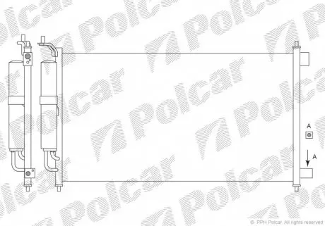 2707K81K Радіатори кондиціонера POLCAR підбір по vin на Brocar