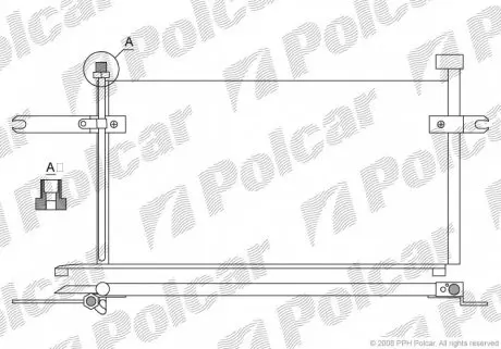 2705K8C2S Радіатор кондиціонера POLCAR підбір по vin на Brocar