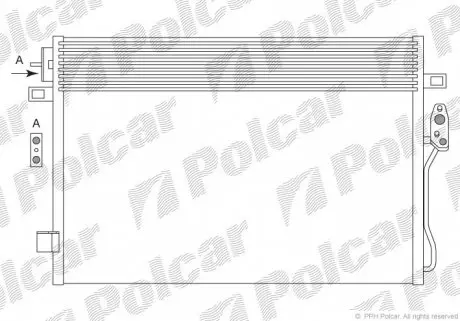 3140K8C1 Радіатори кондиціонера POLCAR підбір по vin на Brocar