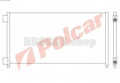 3040K8C3 Радіатор кондиціонера POLCAR підбір по vin на Brocar