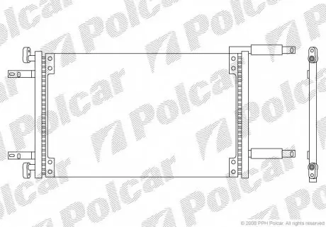 3040K82X Радіатор кондиціонера POLCAR підбір по vin на Brocar