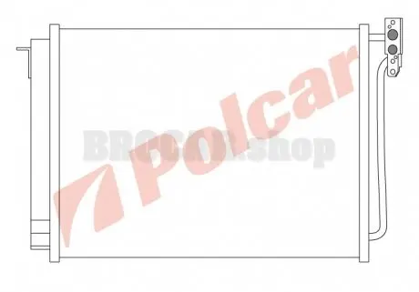 2050K8C1 Радіатор кондиціонера POLCAR підбір по vin на Brocar