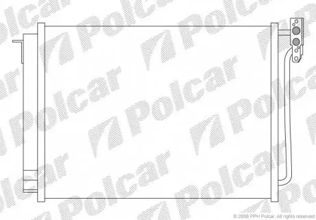 2050K81X Радіатор кондиціонера POLCAR підбір по vin на Brocar