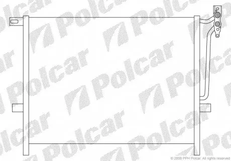 2034K8C1 Радіатор кондиціонера POLCAR підбір по vin на Brocar