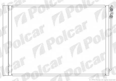 2025K8C1S Радіатор кондиціонера POLCAR підбір по vin на Brocar