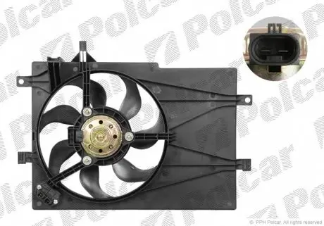 300623W11 Вентилятор з корпусом / кронштейном POLCAR підбір по vin на Brocar