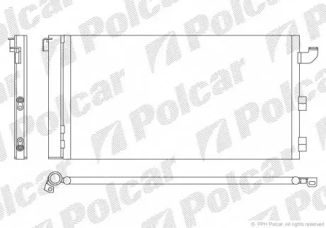 3003K8C2 Радіатор кондиціонера POLCAR підбір по vin на Brocar