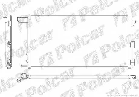 3003K8C1 Радіатор кондиціонера POLCAR підбір по vin на Brocar