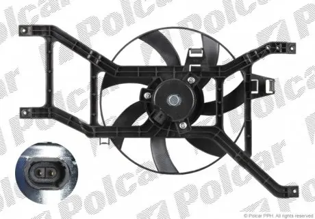 280023W1 Вентилятор з корпусом / кронштейном POLCAR підбір по vin на Brocar