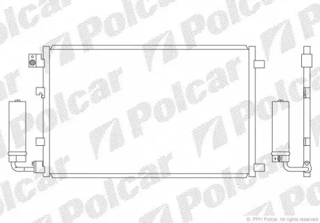 2759K8C4S Радиаторы кондиционера POLCAR підбір по vin на Brocar