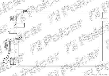 2759K83K Радіатор кондиціонера POLCAR підбір по vin на Brocar
