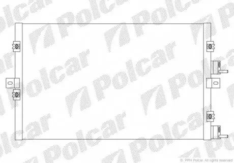 2450K8C3 Радіатор кондиціонера POLCAR підбір по vin на Brocar