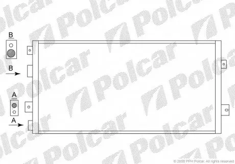 2430K8C1 Радіатор кондиціонера POLCAR підбір по vin на Brocar