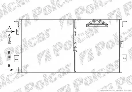 2420K8C4 Радіатор кондиціонера POLCAR підбір по vin на Brocar