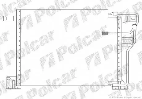 2405K8B3 Радіатор кондиціонера POLCAR підбір по vin на Brocar