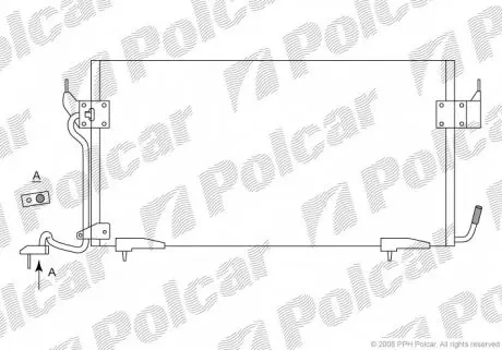 2326K8C2 Радіатор кондиціонера POLCAR підбір по vin на Brocar