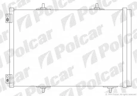 2316K8C3S Радіатор кондиціонера POLCAR підбір по vin на Brocar