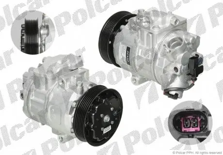 DCP27001 Компресор кондиціонера POLCAR підбір по vin на Brocar