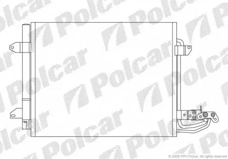 9578K8C1S РАДІАТОР КОНД. VW LT II 05.96- POLCAR підбір по vin на Brocar