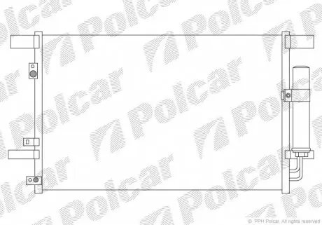 5266K8C1 Радіатор кондиціонера POLCAR підбір по vin на Brocar