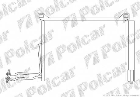 5101K8C2 Радіатор кондиціонера POLCAR підбір по vin на Brocar