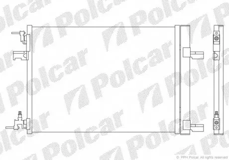 5511K8C1S Радіатор кондиціонера POLCAR підбір по vin на Brocar
