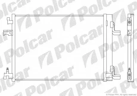 5511K81K Радіатор кондиціонера POLCAR підбір по vin на Brocar