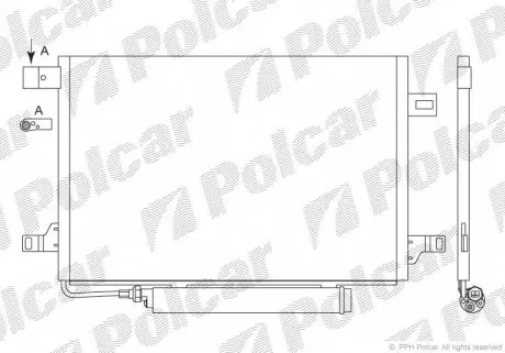 5065K82X Радіатор кондиціонера POLCAR підбір по vin на Brocar