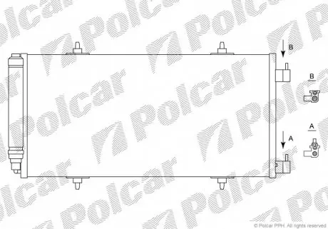 5787K8C2 Радіатор кондиціонера POLCAR підбір по vin на Brocar