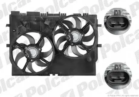577023W2X Вентилятор з корпусом / кронштейном POLCAR підбір по vin на Brocar