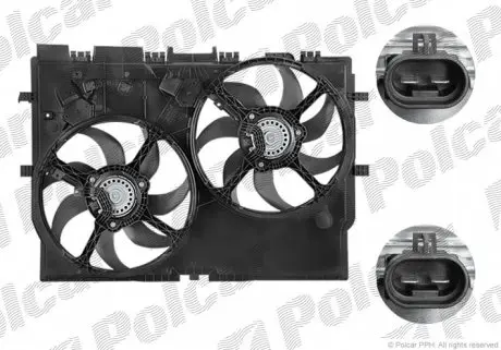 577023W1X Вентилятор з корпусом / кронштейном POLCAR підбір по vin на Brocar