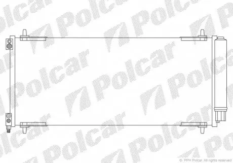 5748K8C2 Радиаторы кондиционера POLCAR подбор по vin на Brocar