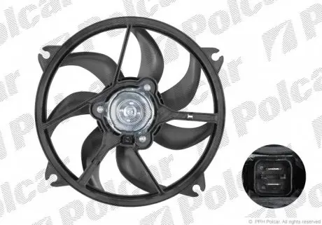 574723W3 Вентилятор з корпусом / кронштейном POLCAR підбір по vin на Brocar