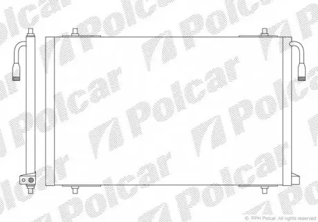 5723K8C1 Радіатор кондиціонера POLCAR підбір по vin на Brocar