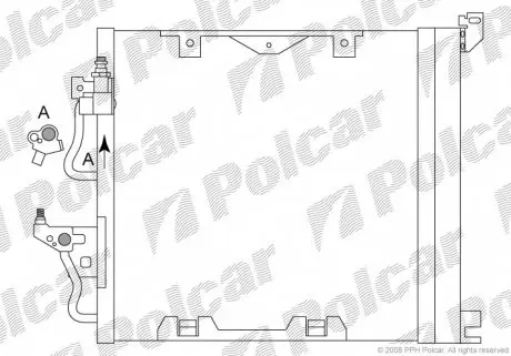 5509K8C4S Радіатор кондиціонера POLCAR підбір по vin на Brocar
