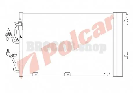 5509K8C1 Радиаторы кондиционера POLCAR підбір по vin на Brocar