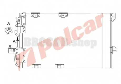 5508K8C3 Радіатор кондиціонера POLCAR підбір по vin на Brocar