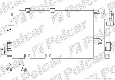 5508K8C1S Радіатор кондиціонера POLCAR підбір по vin на Brocar