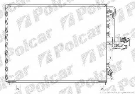 5014K8A6 Радіатор кондиціонера POLCAR підбір по vin на Brocar