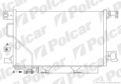5003K8C5 Радіатор кондиціонера POLCAR підбір по vin на Brocar