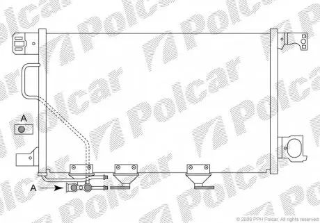 5003K8C3S Радіатор кондиціонера POLCAR підбір по vin на Brocar