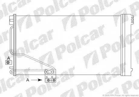 5003K8C1S Радіатор кондиціонера POLCAR підбір по vin на Brocar