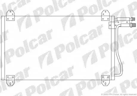 5062K8C1S Радіатор кондиціонера POLCAR підбір по vin на Brocar