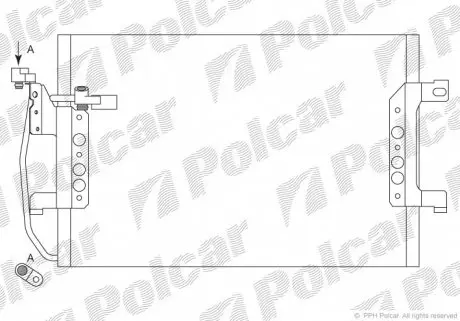 5038K8C1 Радіатор кондиціонера POLCAR підбір по vin на Brocar