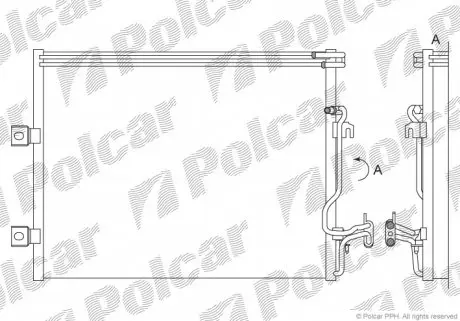 5031K8C2 Радіатор кондиціонера POLCAR підбір по vin на Brocar