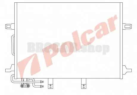 5016K8C1 Радіатор кондиціонера POLCAR підбір по vin на Brocar