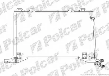 5015K8C3 Радіатор кондиціонера POLCAR підбір по vin на Brocar