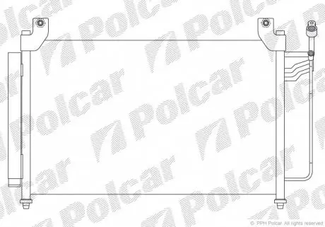 4580K81K Радіатор кондиціонера POLCAR підбір по vin на Brocar
