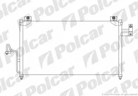 4555K8C2 Радиаторы кондиционера POLCAR підбір по vin на Brocar